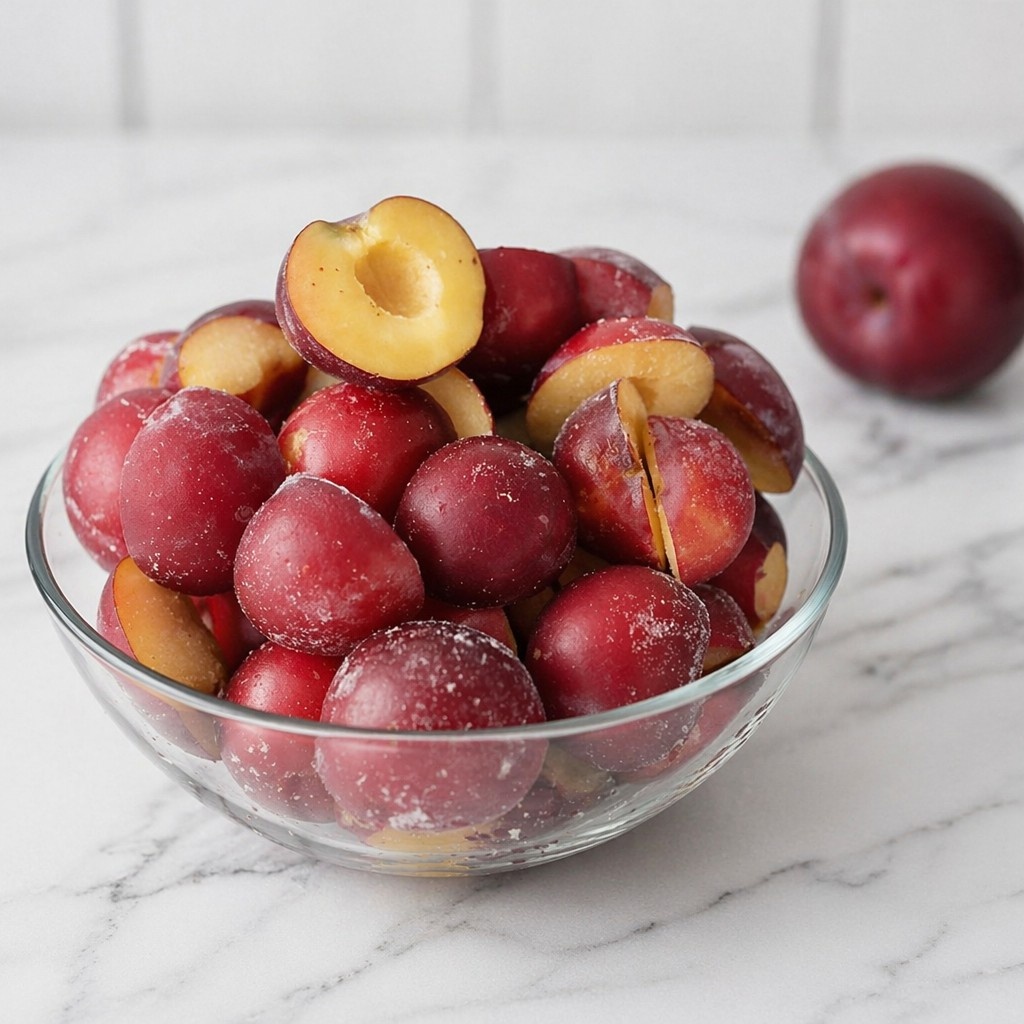 Frozen Red Plum Halves