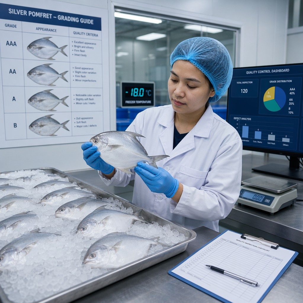 Frozen Silver Pomfret