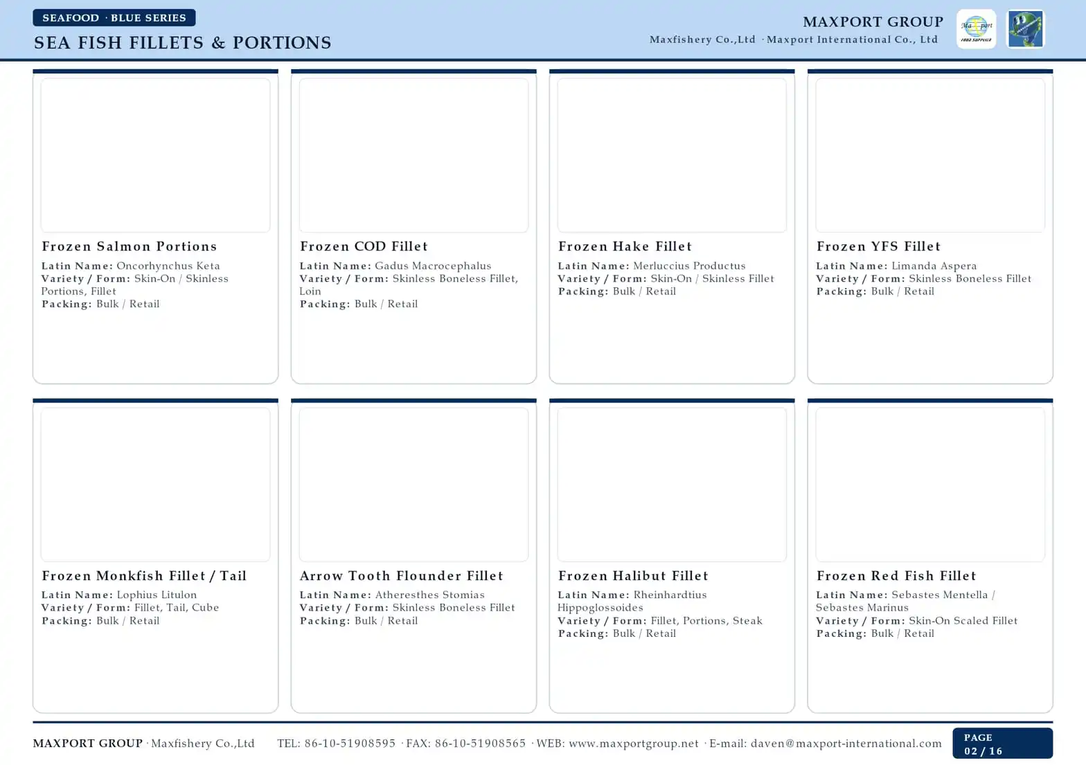 Maxport 2026 Catalogue - Sea Fish Fillets & Portions