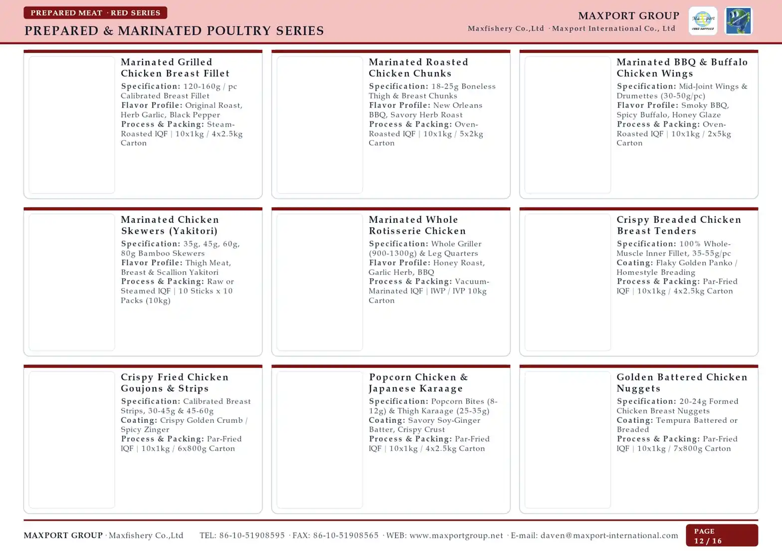 Maxport 2026 Catalogue - Prepared & Marinated Poultry